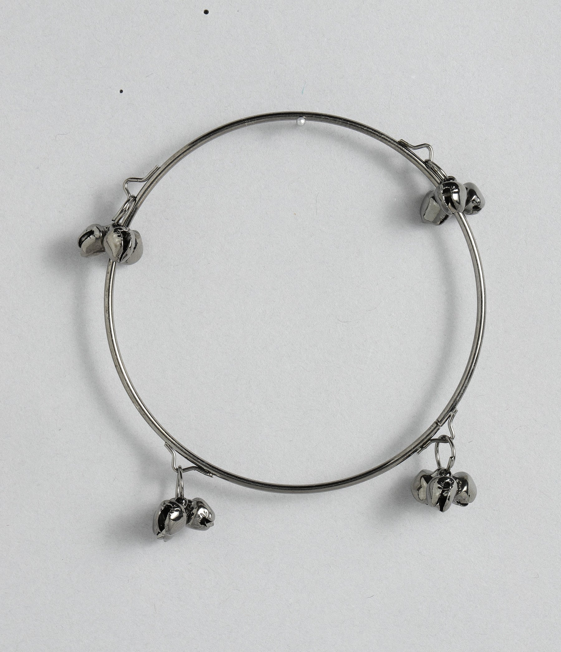 Laida Set of 8 Rhodium-Plated Oxidised Bangles