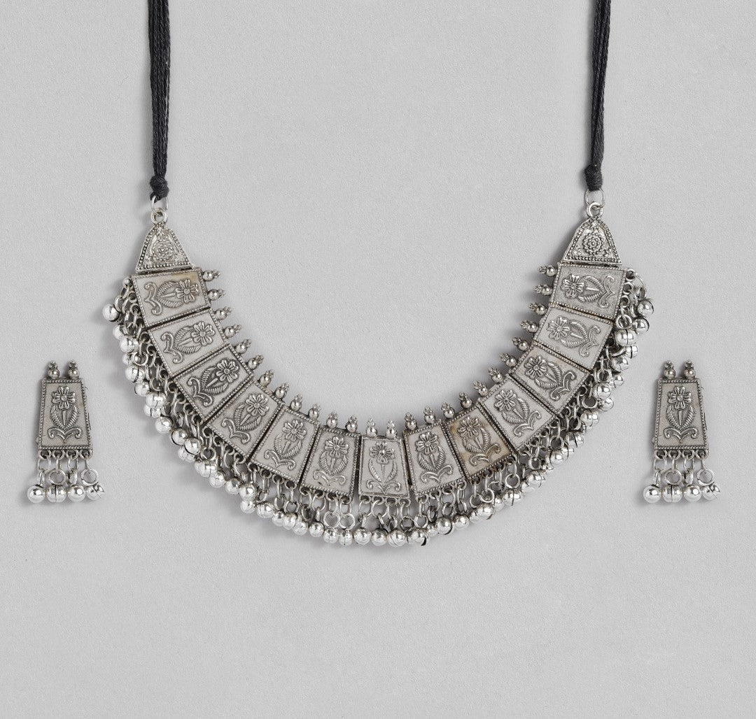 Laida Silver-Plated Oxidised Jewellery Set