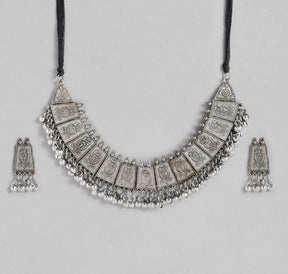 Laida Silver-Plated Oxidised Jewellery Set