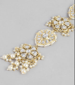 LAIDA Gold-Plated Kundan Studded Head Chains