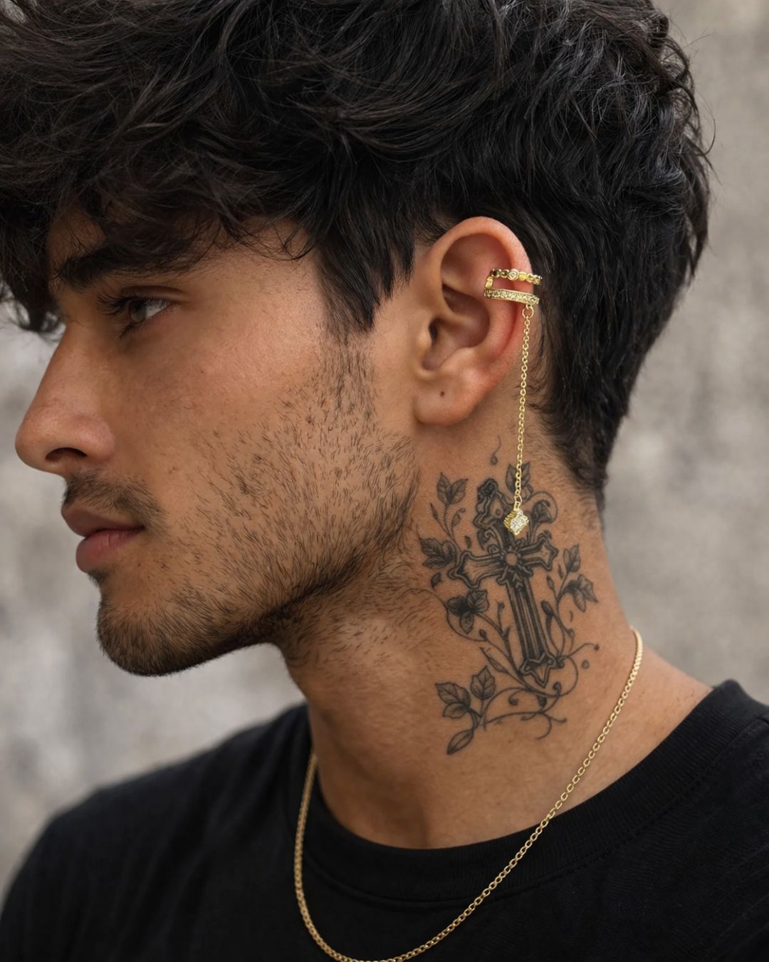 Golden Charm Chain Unisex Ear Cuff