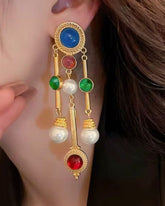 Multi-Color French Style Earrings