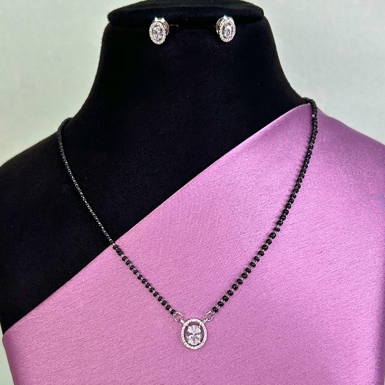 Dina CZ Solitarie Mangalsutra Set