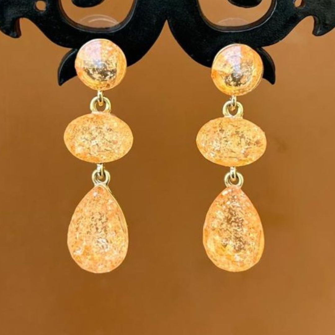 Orange Gemstone Earrings
