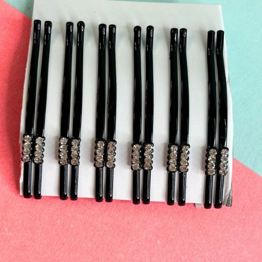 LAIDA Women Set of 12 Embellished Bobby Pins