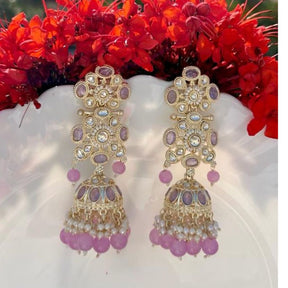 Urvi Light Purple Jhumkas