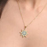 Star American Diamond Evil Eye Pendant