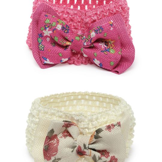 Baby Girls Set of 2 Stretchable Bow Hair bands