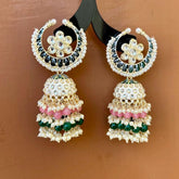 Sana Green Jhumkas