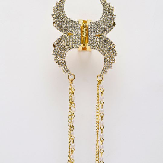 LAIDA Women Embellished Chain Claw Clip