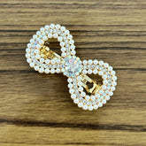 Pearl Beaded Bow Barrette