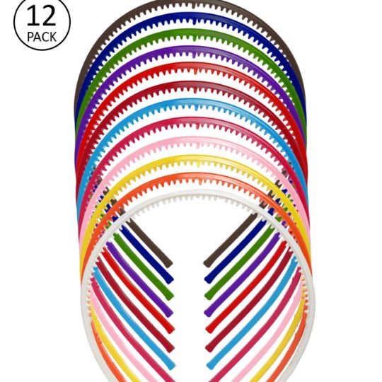 Girls Set Of 12 Multicoloured Hairband