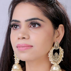 Gold-Plated Dome Shaped Jhumkas