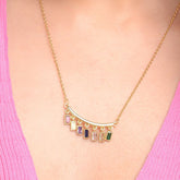 LAIDA Gold Plated Multi Colored Pendant