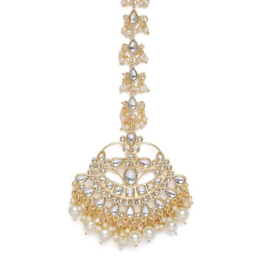 Laida Gold Plated Kundan Studded Maang Tikka