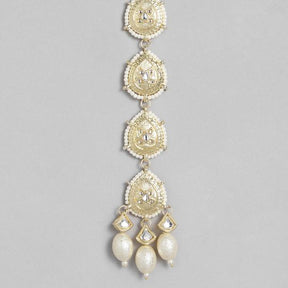 Laida Gold-Plated Handcrafted Pearl Embellished Maang Tikka