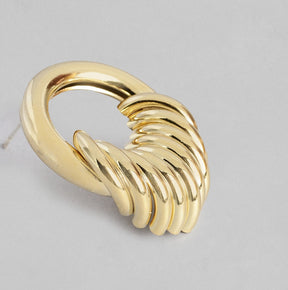 Gold-Plated Circular Hoop Earrings
