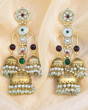 Sehar Ruby Kashmiri Earrings