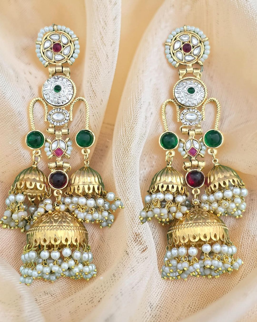 Sehar Ruby Kashmiri Earrings