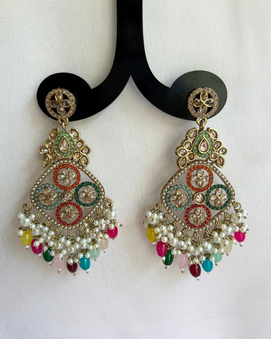 Rashmika Multi Designer Chandbalis Earrings