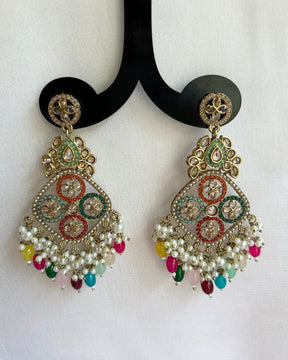 Rashmika Multi Designer Chandbalis Earrings