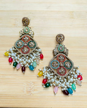 Rashmika Multi Designer Chandbalis Earrings