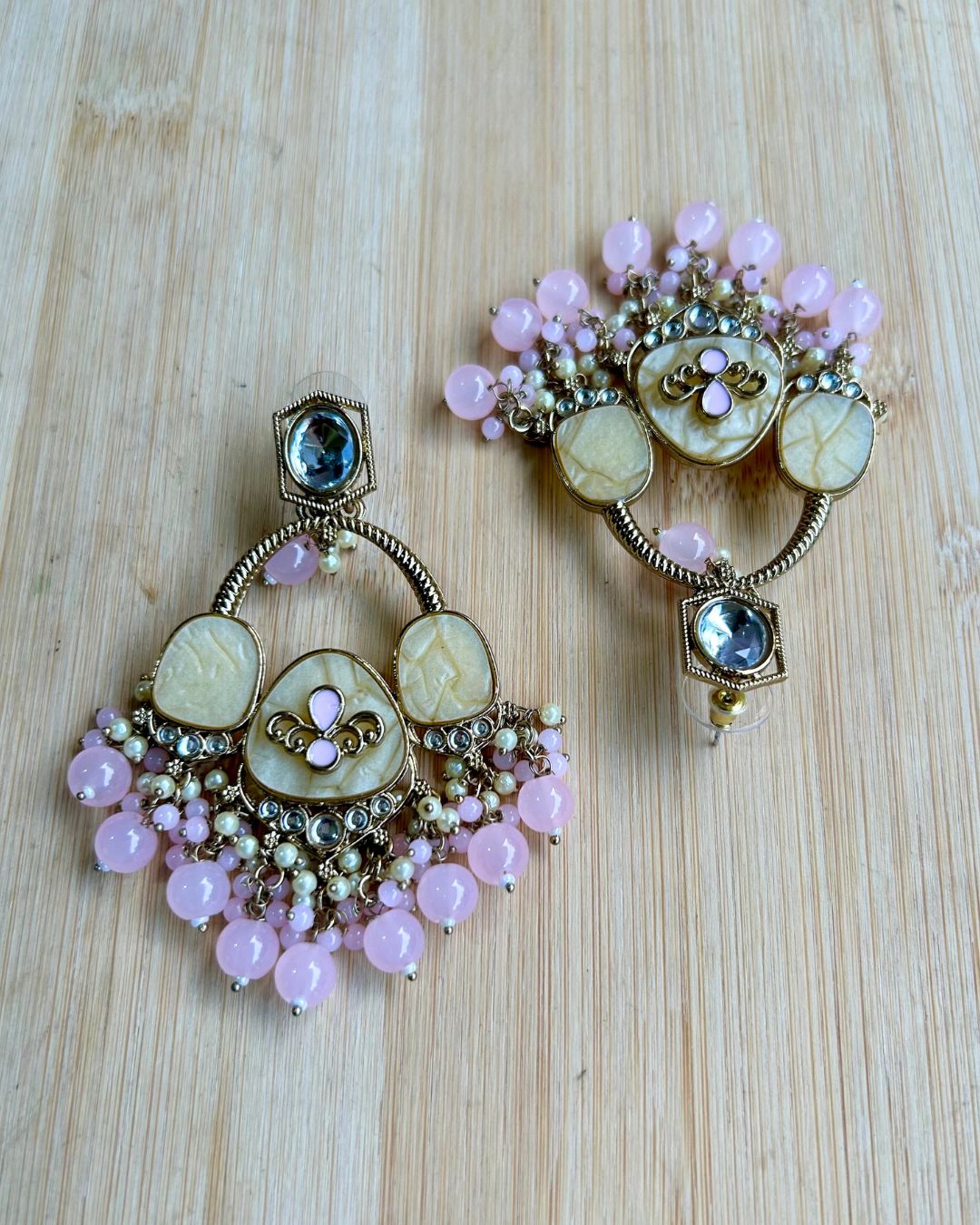 Vanya BabyPink Designer Chandbalis Earrings
