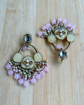 Vanya BabyPink Designer Chandbalis Earrings