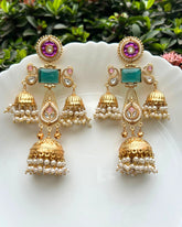 Gauhar Blue Jhoomar Kashmiri Earrings
