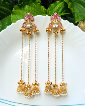 Ambreen Purple Jhoomar Kashmiri Earrings