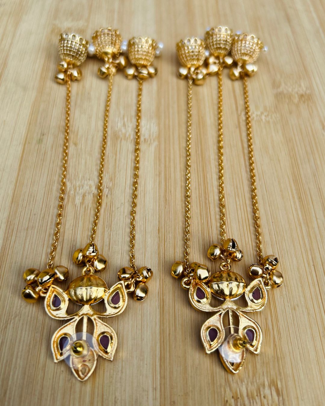 Ambreen Purple Jhoomar Kashmiri Earrings