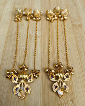 Ambreen Purple Jhoomar Kashmiri Earrings