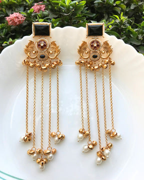 Afreen Balck Ghungroo Kashmiri Earrings
