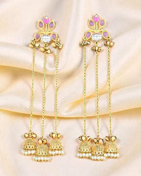 Ambreen Purple Jhoomar Kashmiri Earrings