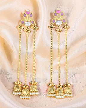 Ambreen Purple Jhoomar Kashmiri Earrings