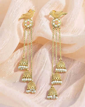 Panchi Pink Jhoomar Kashmiri Earrings