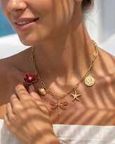 Dragonfly Starfish Boho Pendant Necklace