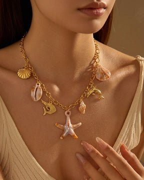 Ocean Breeze Charm Pendant Necklace