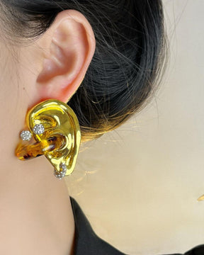 Retro 3D Earrings Tortoise Unique Statement Earrings