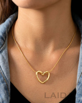 Golden Love Heart 18K Gold Pendant