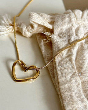 Golden Love Heart 18K Gold Pendant