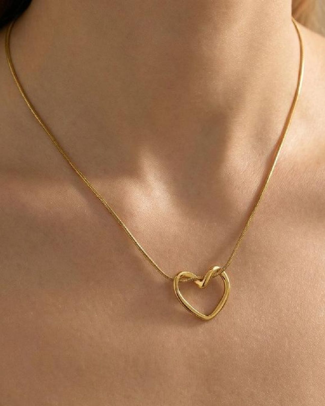 Golden Love Heart 18K Gold Pendant