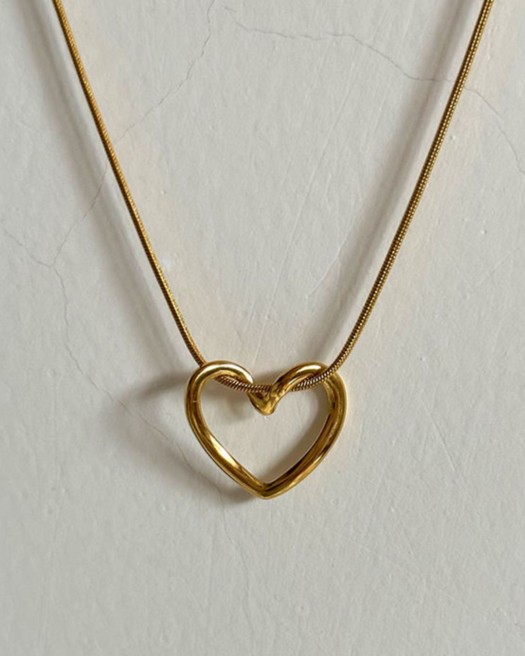 Golden Love Heart 18K Gold Pendant