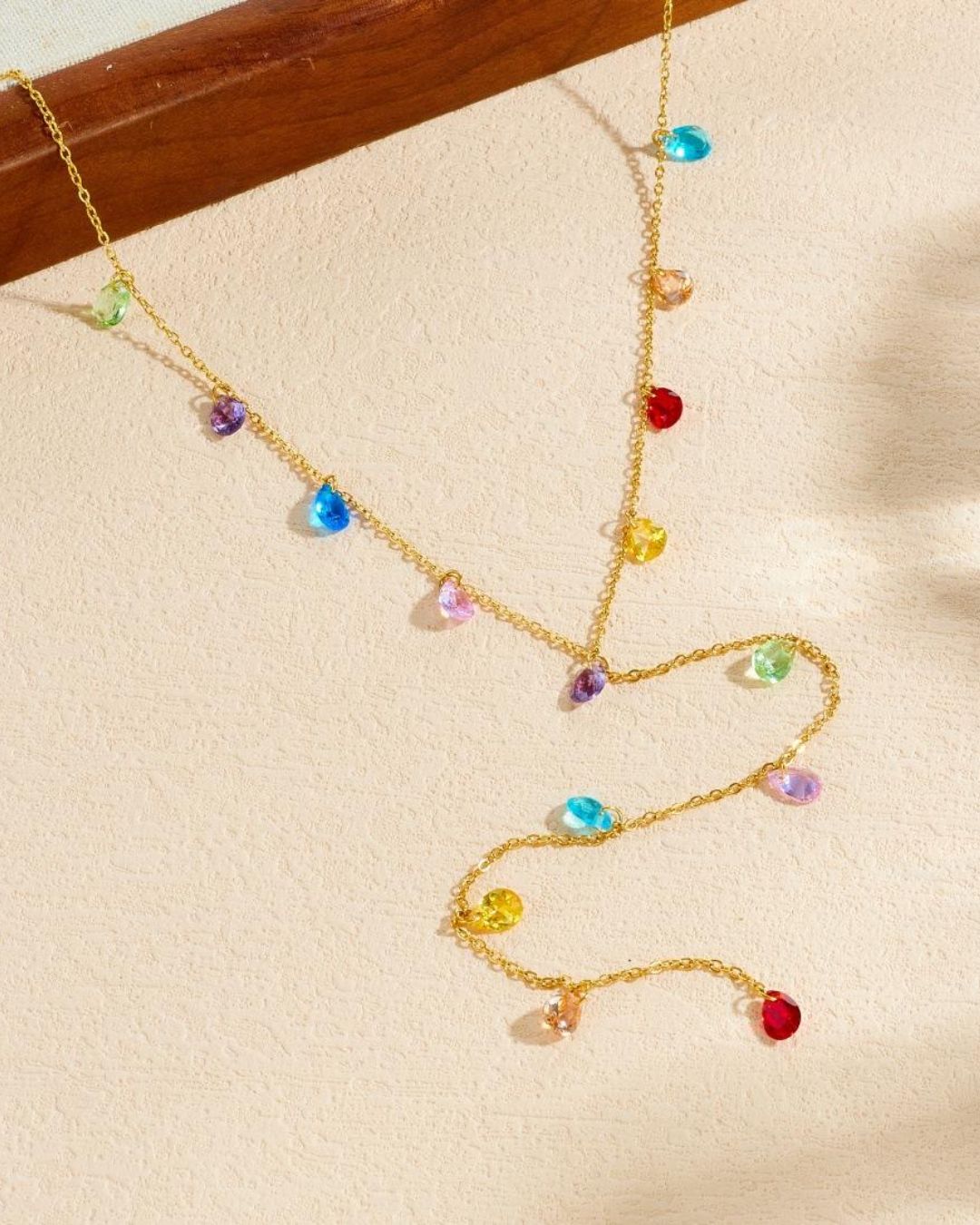 Multi Stone Water Drop Pendant