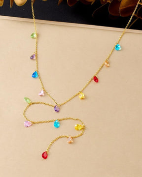 Multi Stone Water Drop Pendant