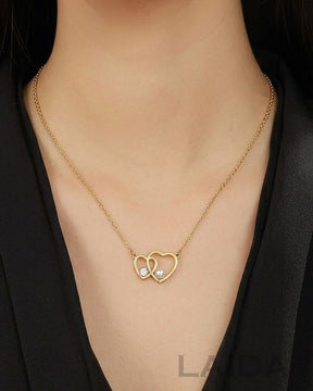 Golden Pearl Knot Love Pendant