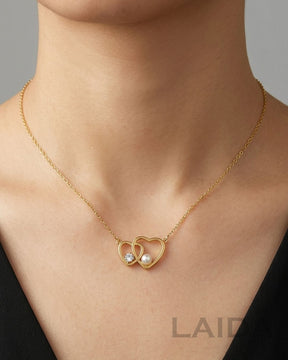 Golden Pearl Knot Love Pendant