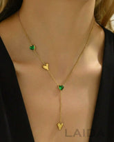 Emerald Heart Charm Pendant