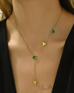 Emerald Heart Charm Pendant
