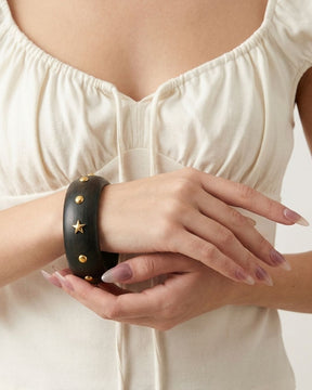 Black Wooden Star Bracelet